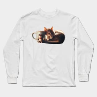 Espresso & Whiskers: A Cozy Cat Lover's Haven Long Sleeve T-Shirt